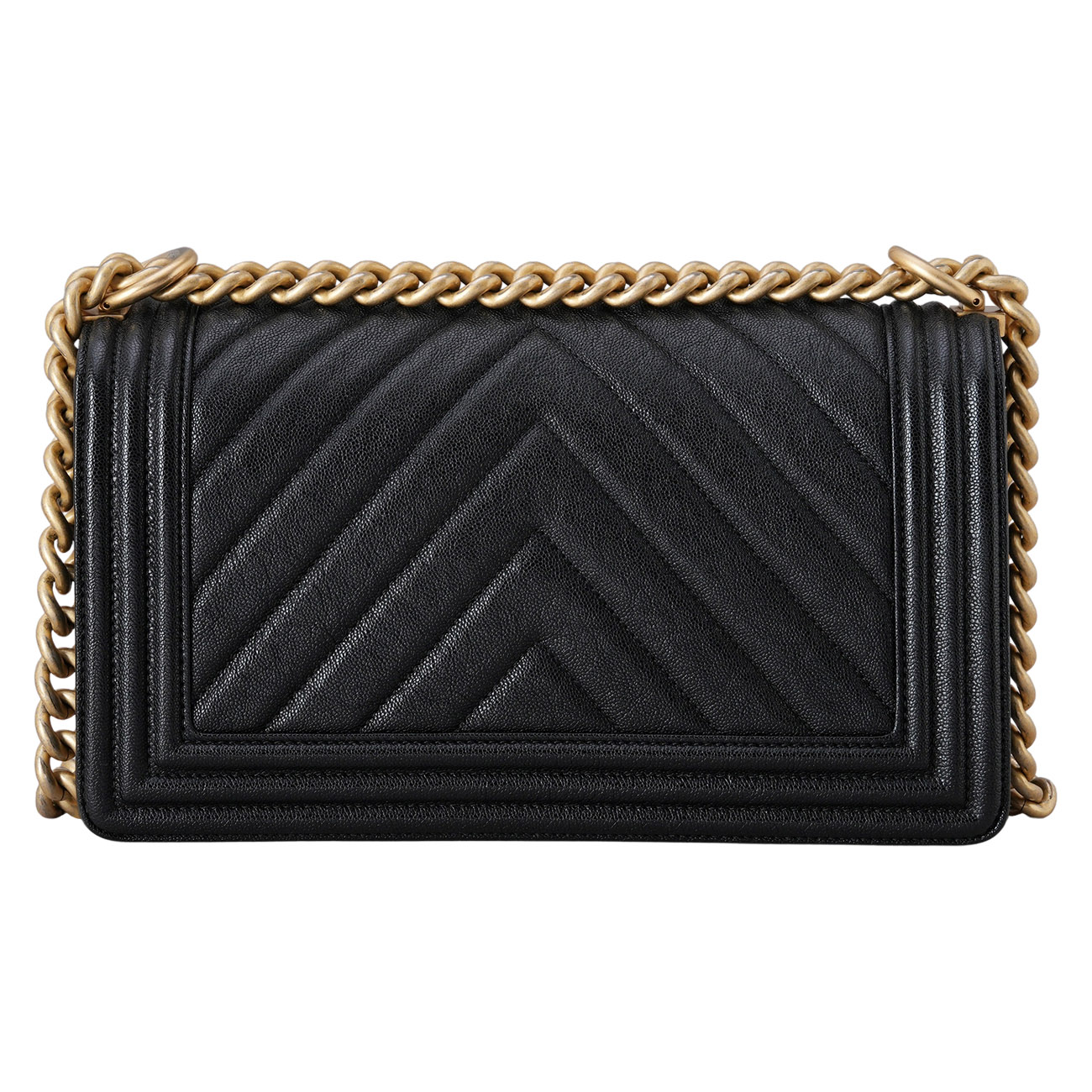 CHANEL(USED)샤넬 캐비어 쉐브론 보이샤넬 미듐 플랩백