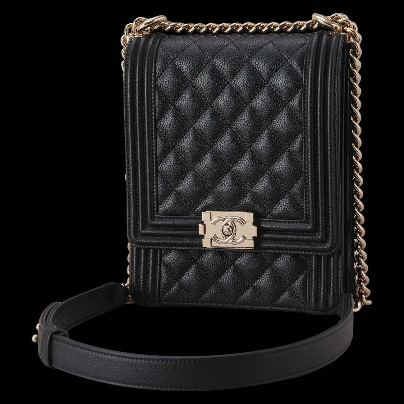 CHANEL(USED)샤넬 AS0130 캐비어 보이샤넬 사첼백