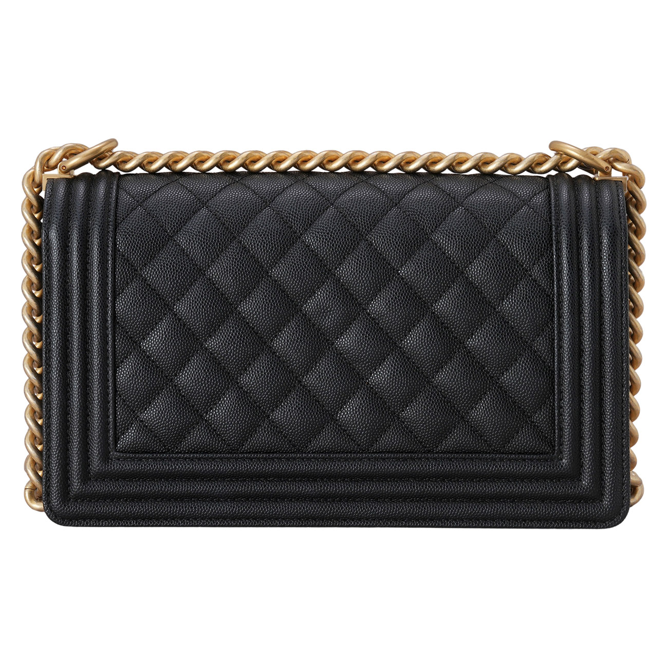 CHANEL(USED)샤넬 캐비어 보이샤넬 미듐 체인 숄더백