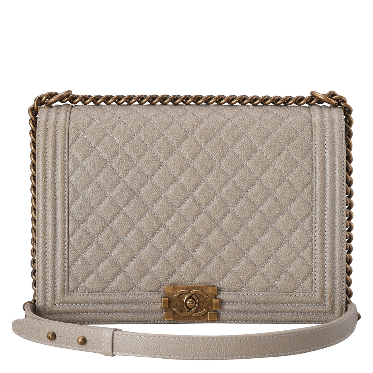 CHANEL(USED)샤넬 캐비어 보이샤넬 라지
