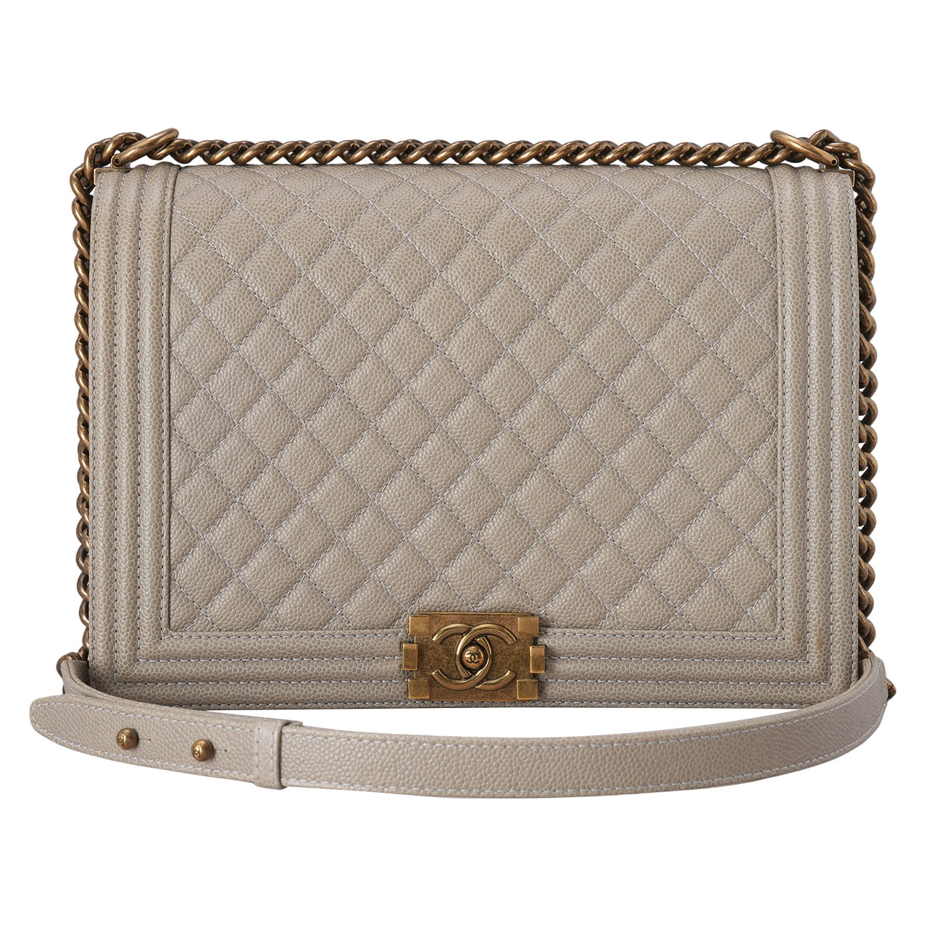 CHANEL(USED)샤넬 캐비어 보이샤넬 라지