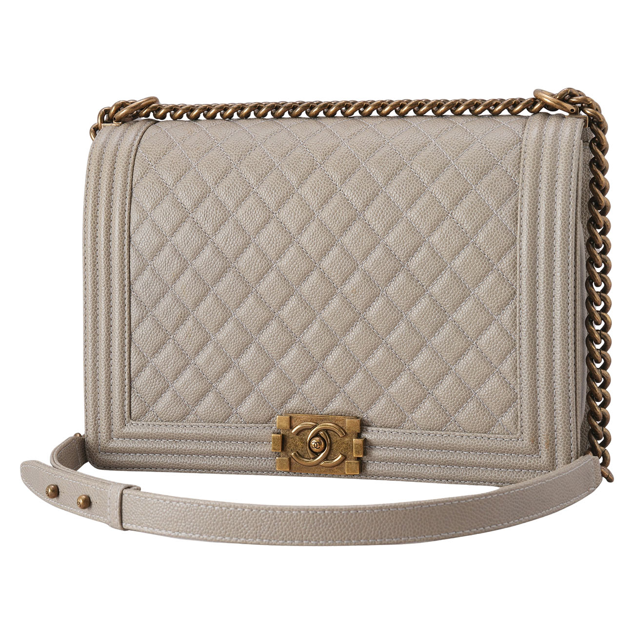 CHANEL(USED)샤넬 캐비어 보이샤넬 라지