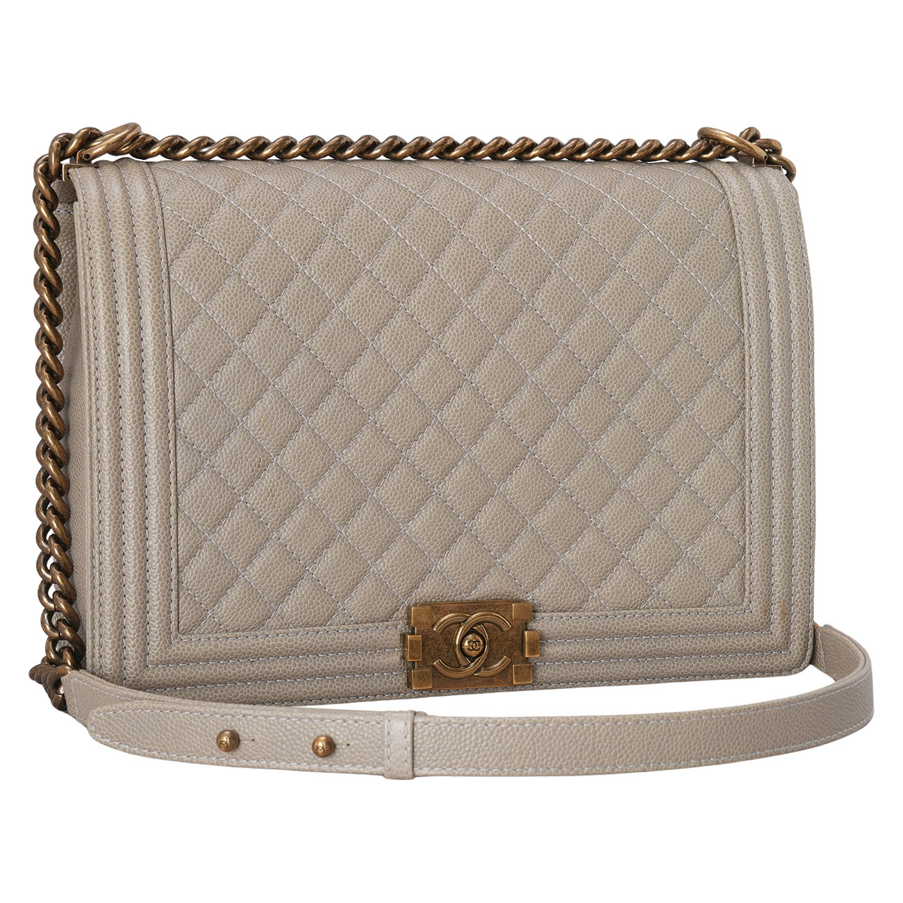 CHANEL(USED)샤넬 캐비어 보이샤넬 라지