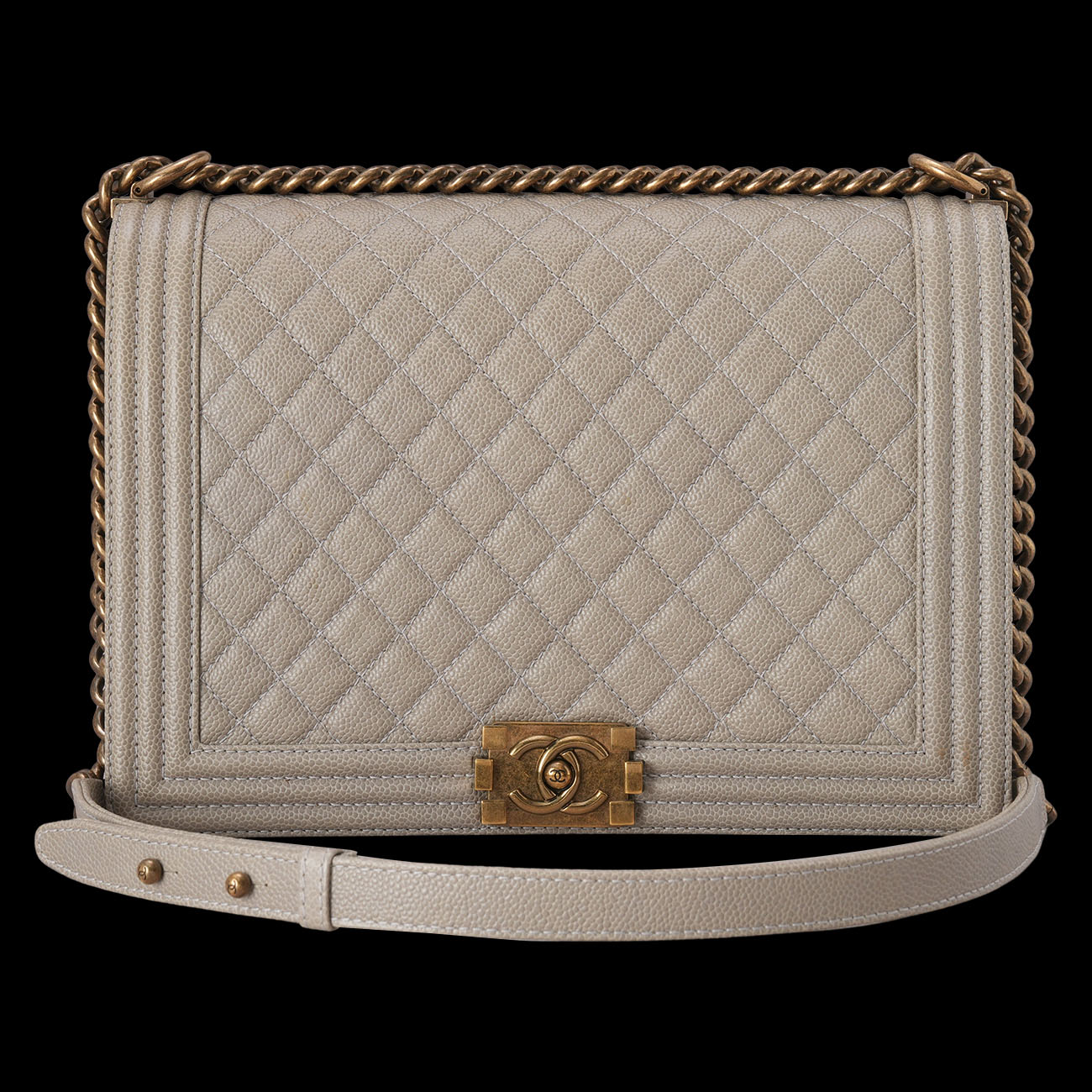 CHANEL(USED)샤넬 캐비어 보이샤넬 라지