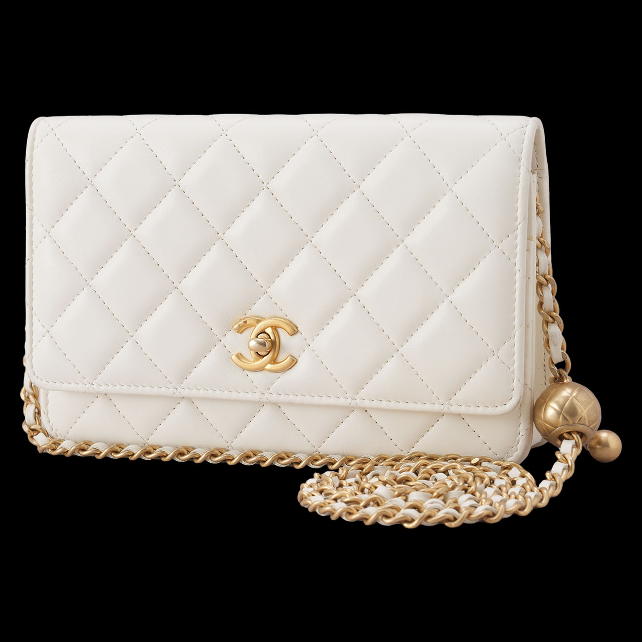 CHANEL(USED)샤넬 램스킨 클래식 WOC 골든볼