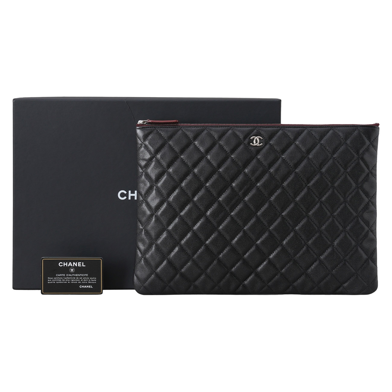 CHANEL(USED)샤넬 캐비어 클래식 클러치 라지