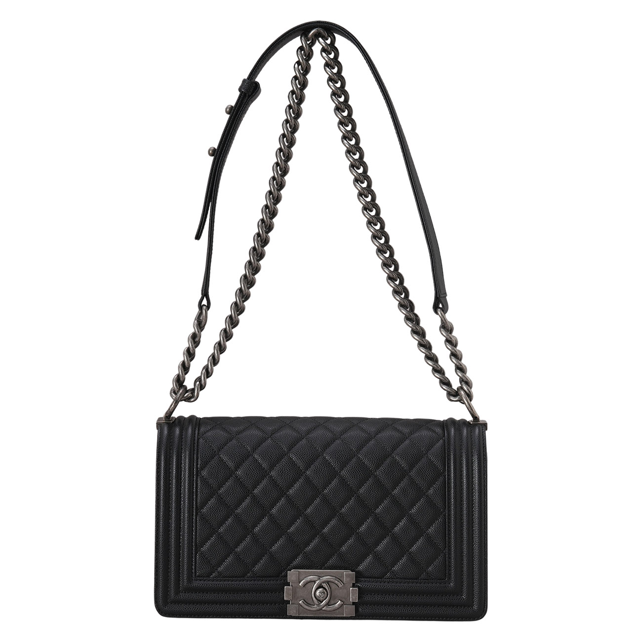 CHANEL(USED)샤넬 캐비어 보이샤넬 미듐