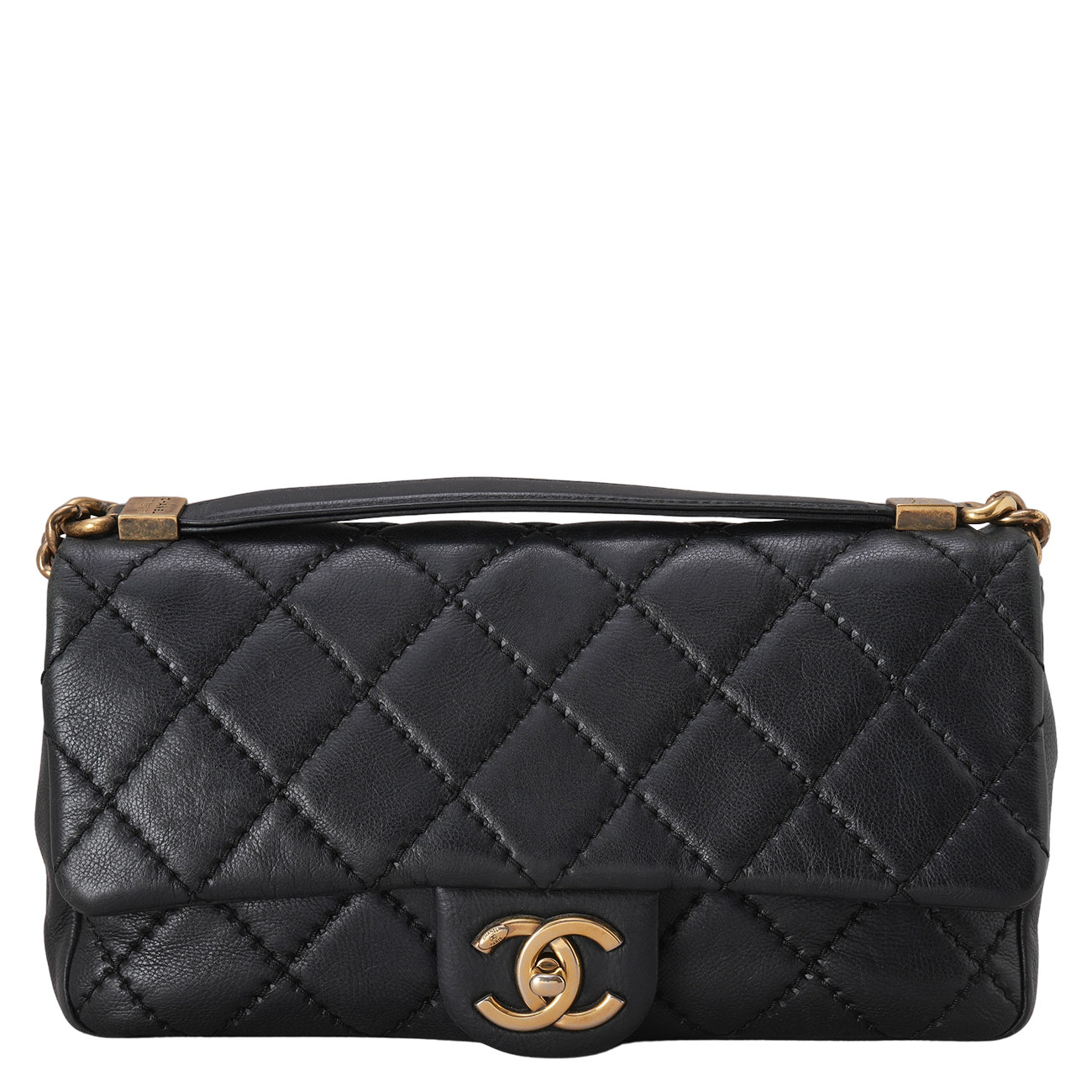 CHANEL(USED)샤넬 시즌 스티치 체인 플랩백