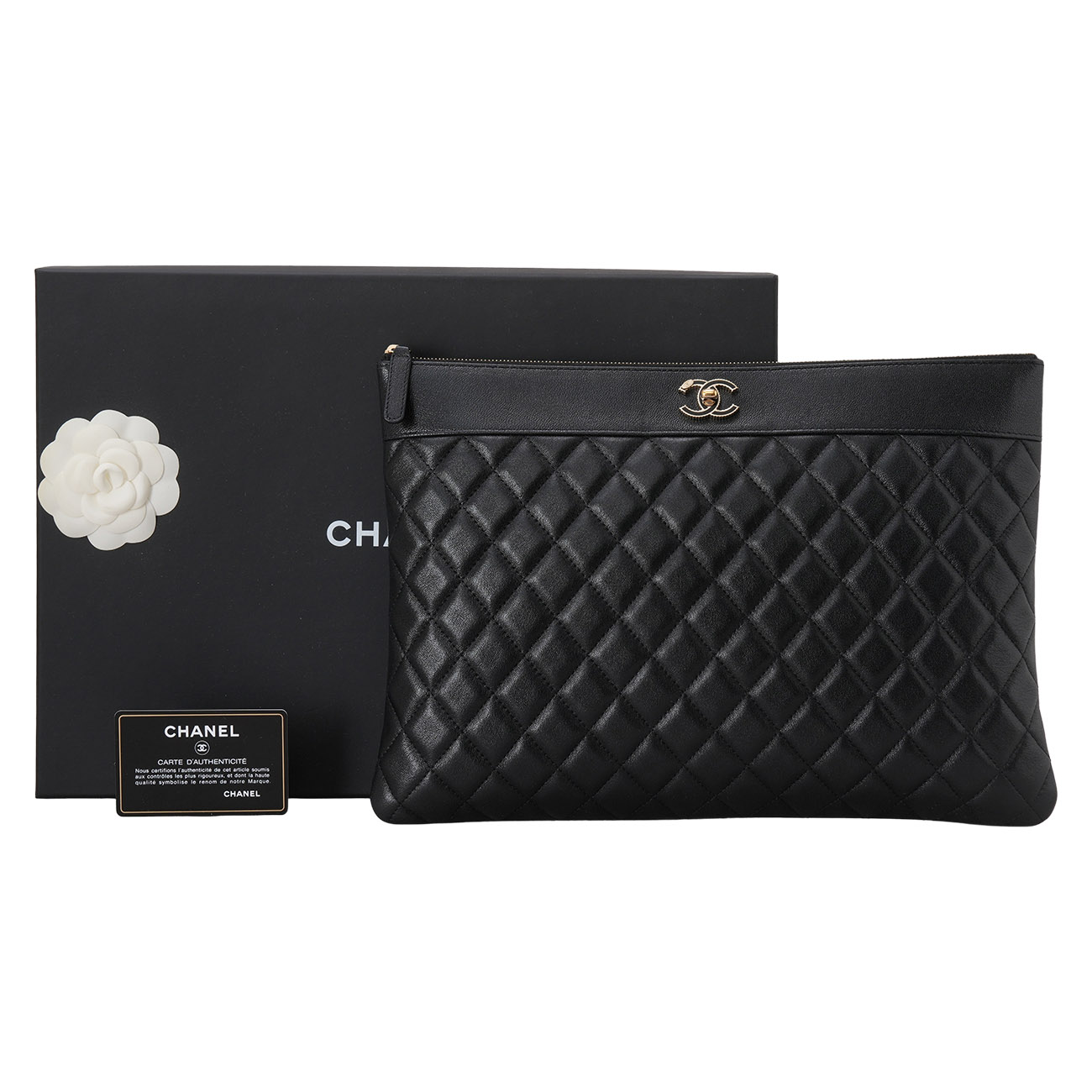 CHANEL(USED)샤넬 마드모아젤 클러치 라지