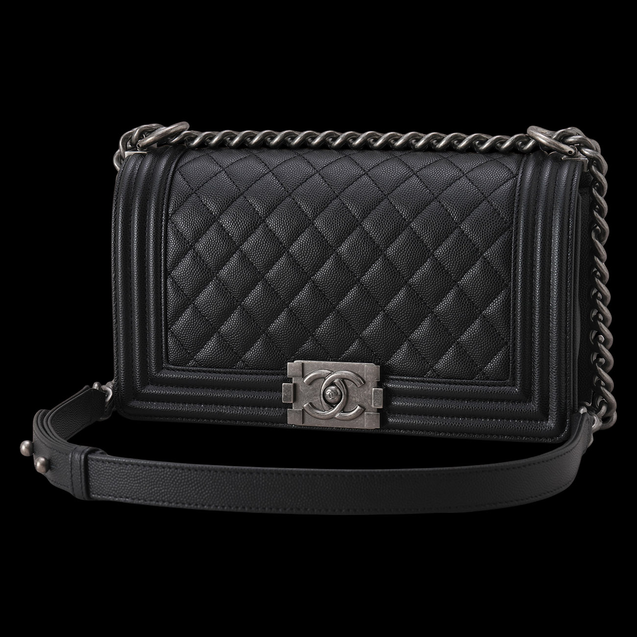 CHANEL(USED)샤넬 캐비어 보이샤넬 미듐 플랩백