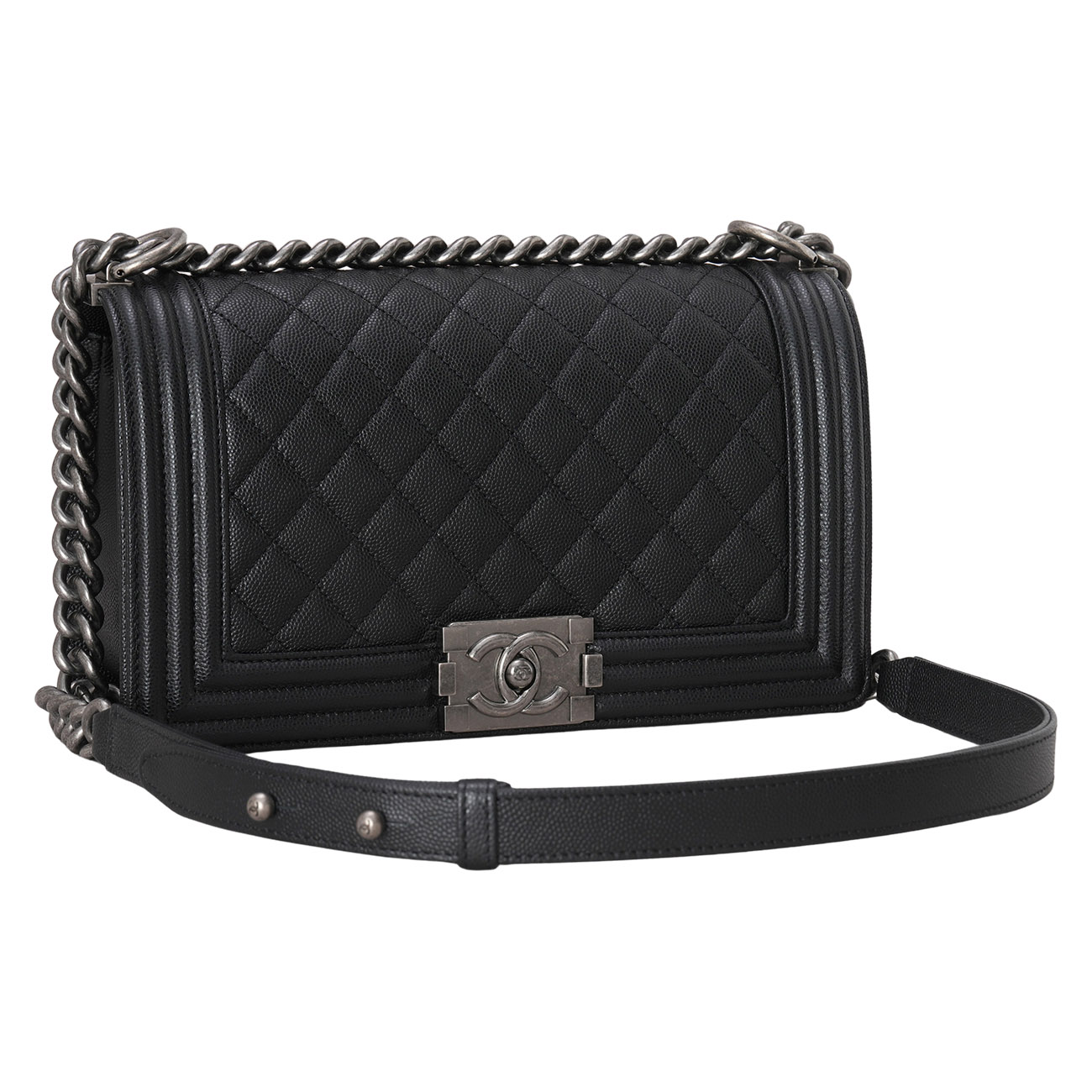 CHANEL(USED)샤넬 캐비어 보이샤넬 미듐 플랩백