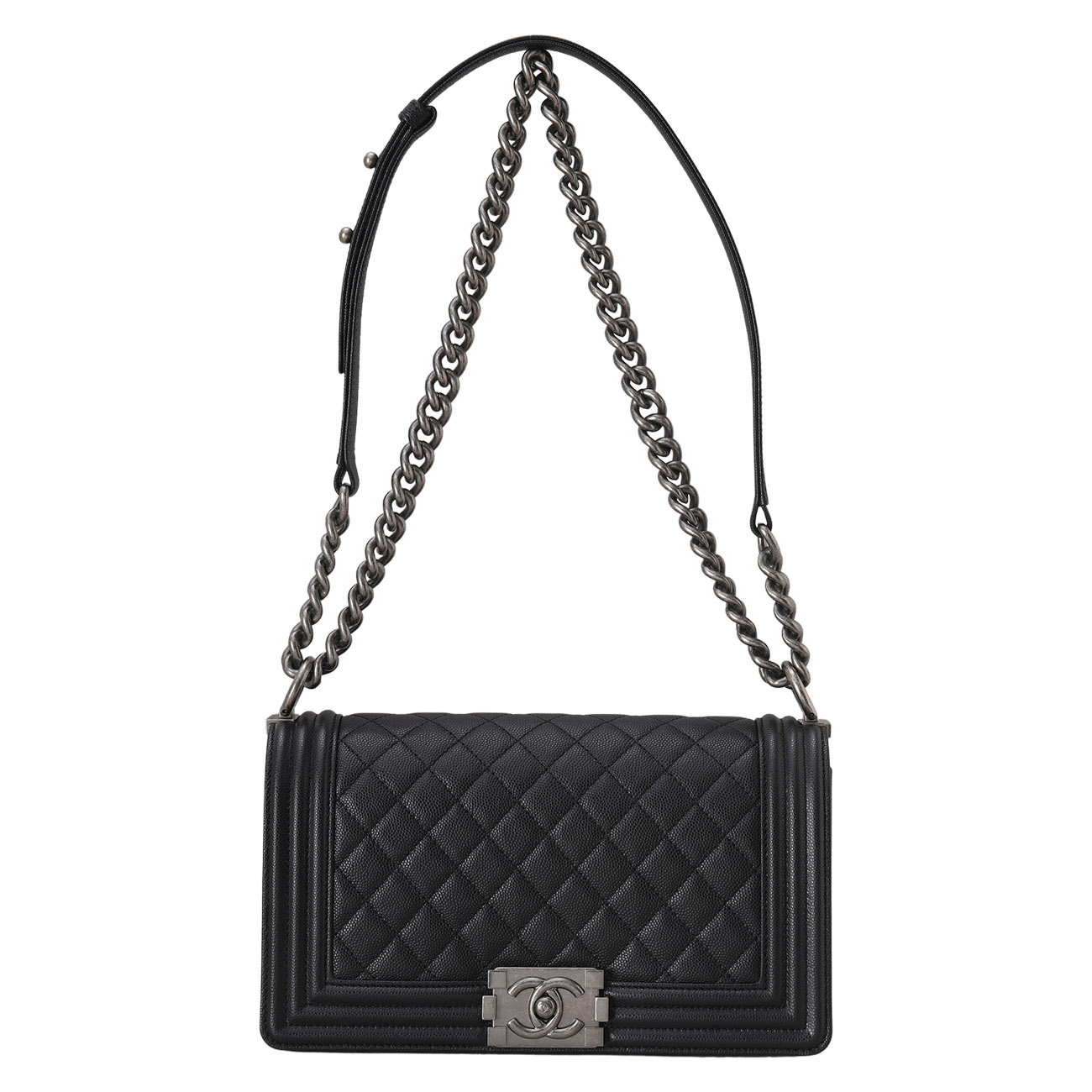 CHANEL(USED)샤넬 캐비어 보이샤넬 미듐 플랩백