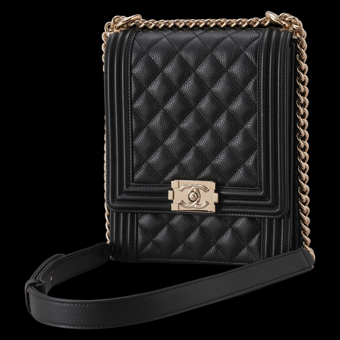 CHANEL(USED)샤넬 캐비어 보이샤넬 사첼백