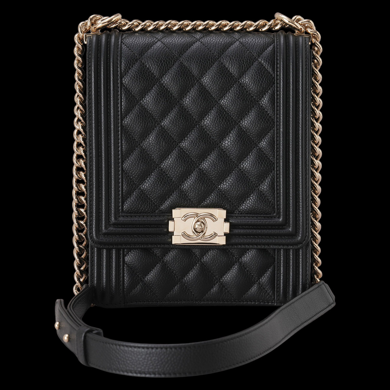 CHANEL(USED)샤넬 캐비어 보이샤넬 사첼백
