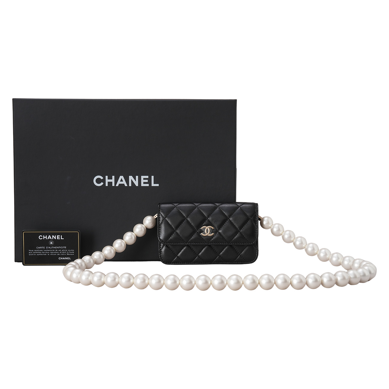 CHANEL(USED)샤넬 진주 체인 CC로고 미니 크로스백