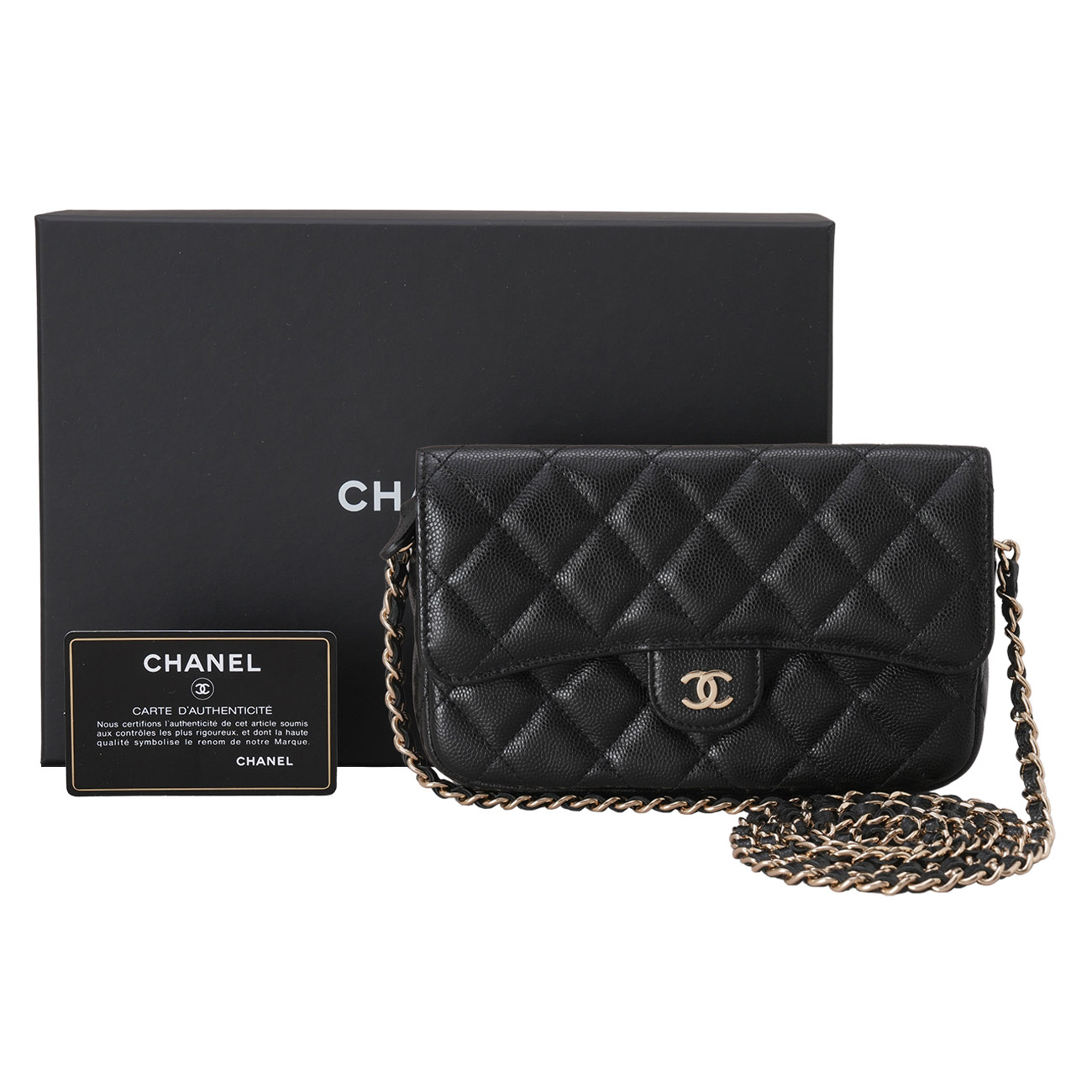 CHANEL(USED)샤넬 AP2096 클래식 더블 폰홀더 플랩 체인 WOC
