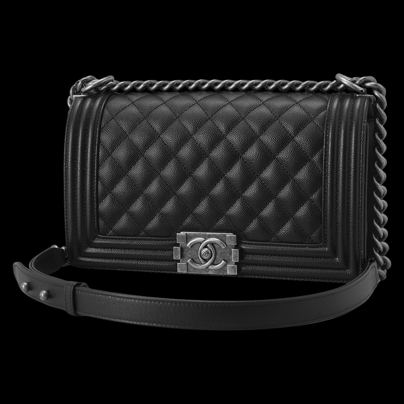 CHANEL(USED)샤넬 캐비어 보이샤넬 미듐 플랩백