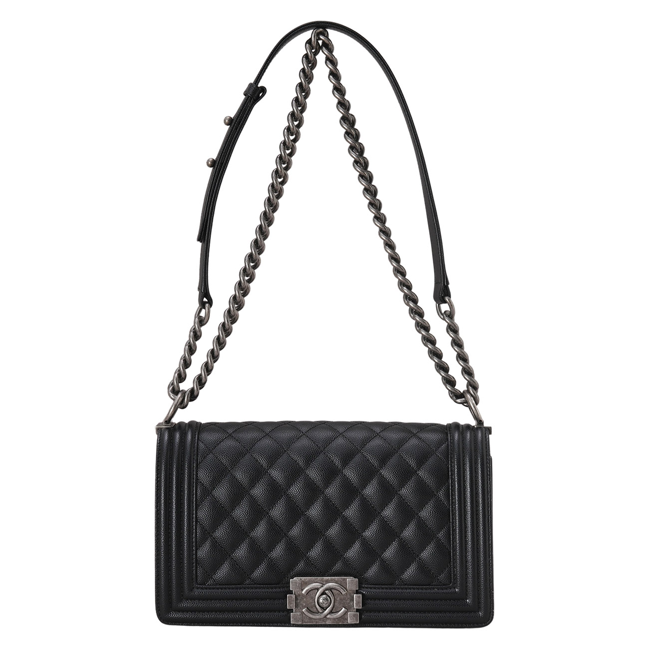 CHANEL(USED)샤넬 캐비어 보이샤넬 미듐 플랩백