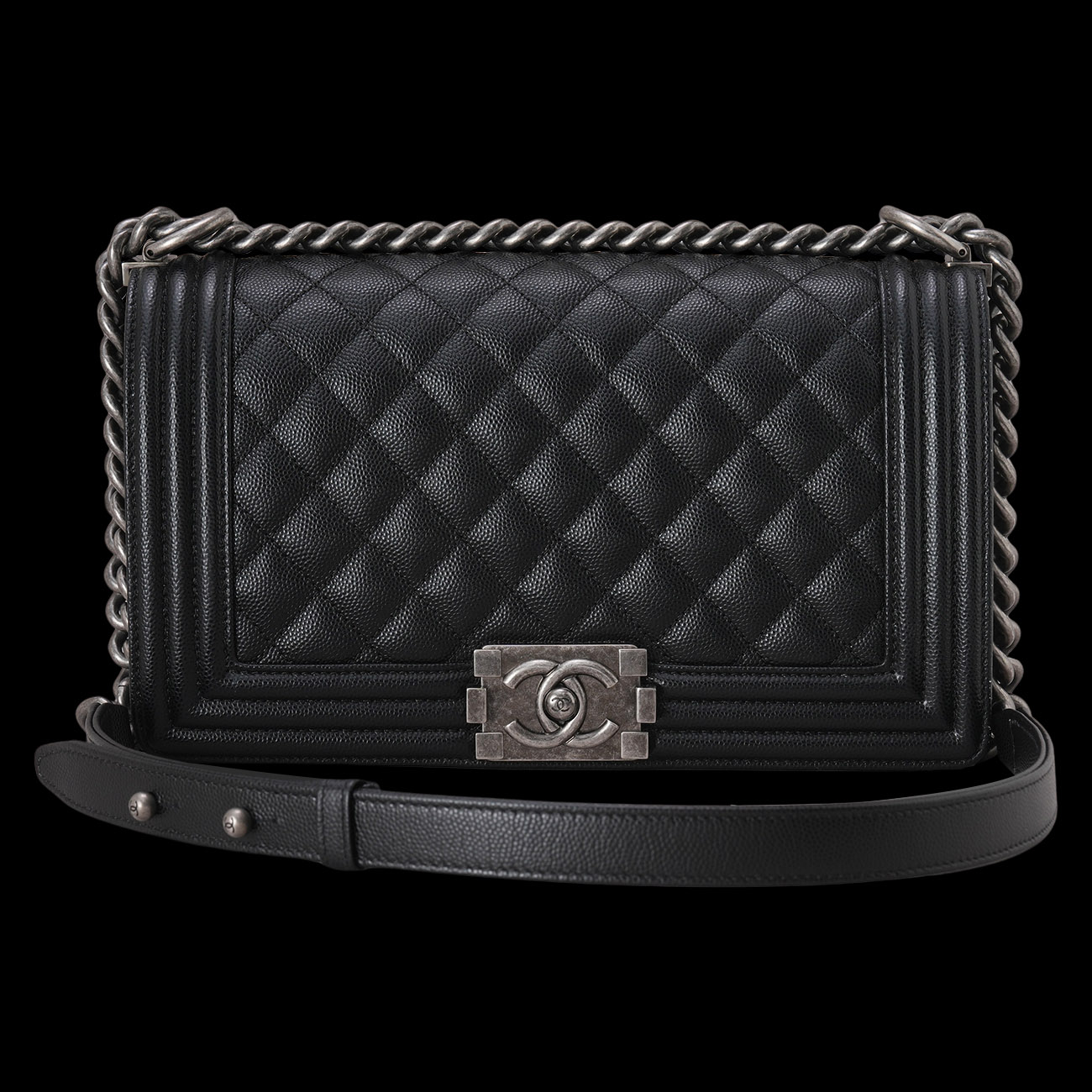 CHANEL(USED)샤넬 캐비어 보이샤넬 미듐 플랩백