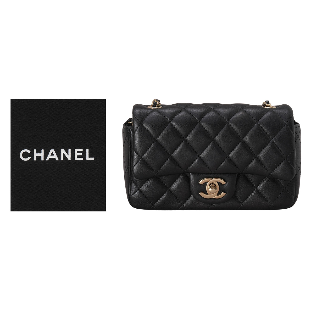 CHANEL(USED)샤넬 AS5219 램스킨 클래식 미니 크로스백