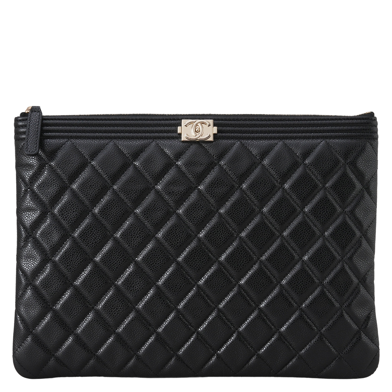 CHANEL(USED)샤넬 캐비어 보이샤넬 클러치 뉴미듐