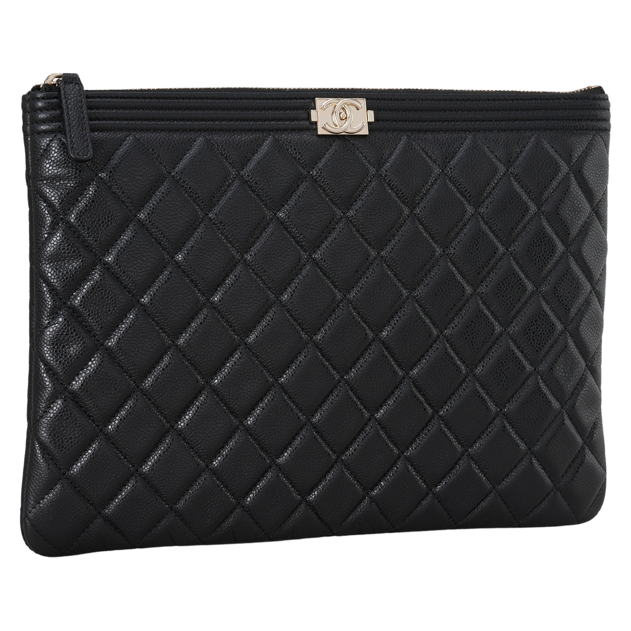 CHANEL(USED)샤넬 캐비어 보이샤넬 클러치 뉴미듐