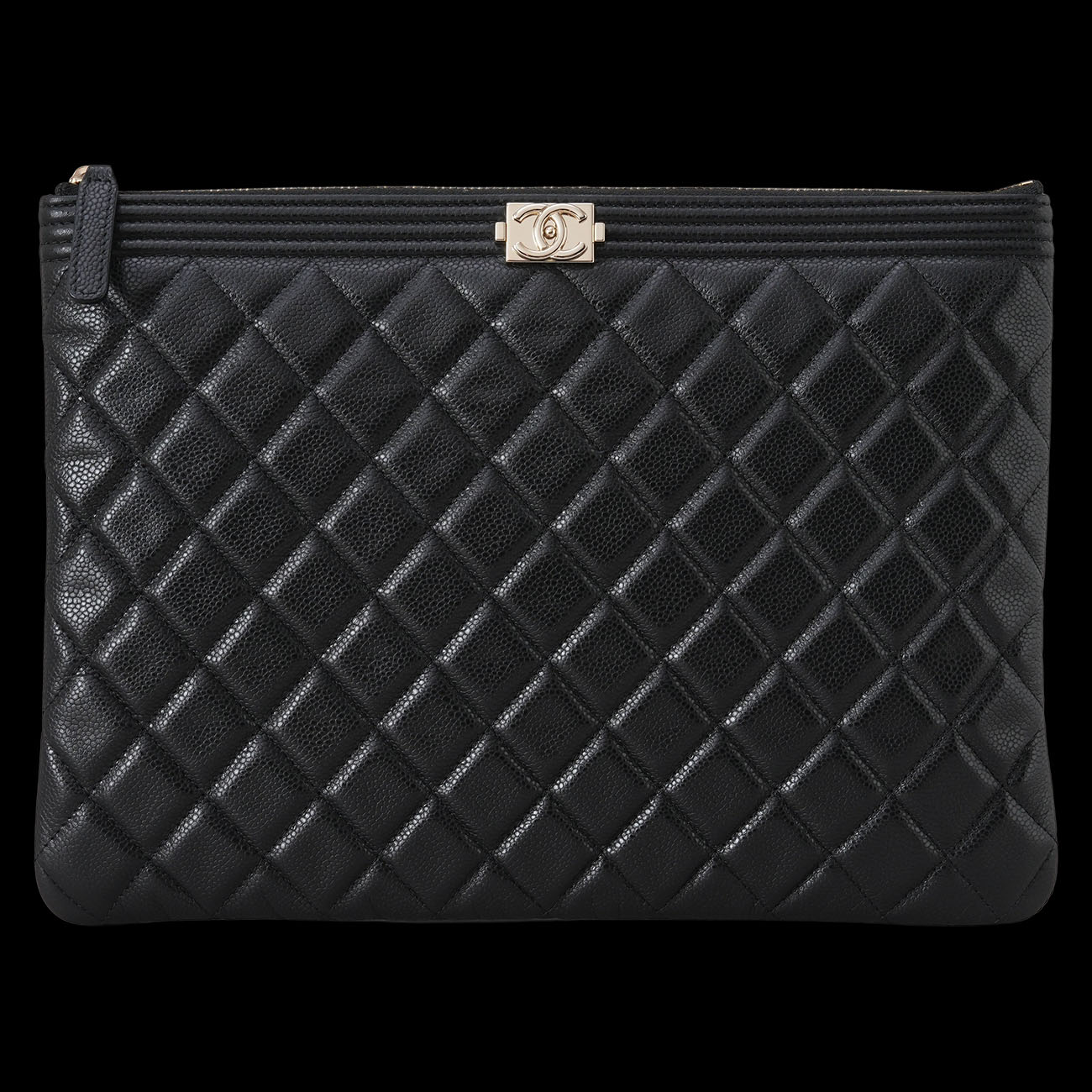 CHANEL(USED)샤넬 캐비어 보이샤넬 클러치 뉴미듐