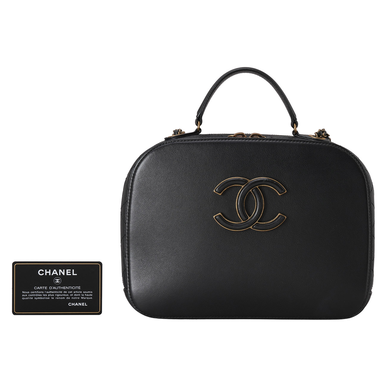 CHANEL(USED)샤넬 A93464 탑핸들 코스메틱 케이스