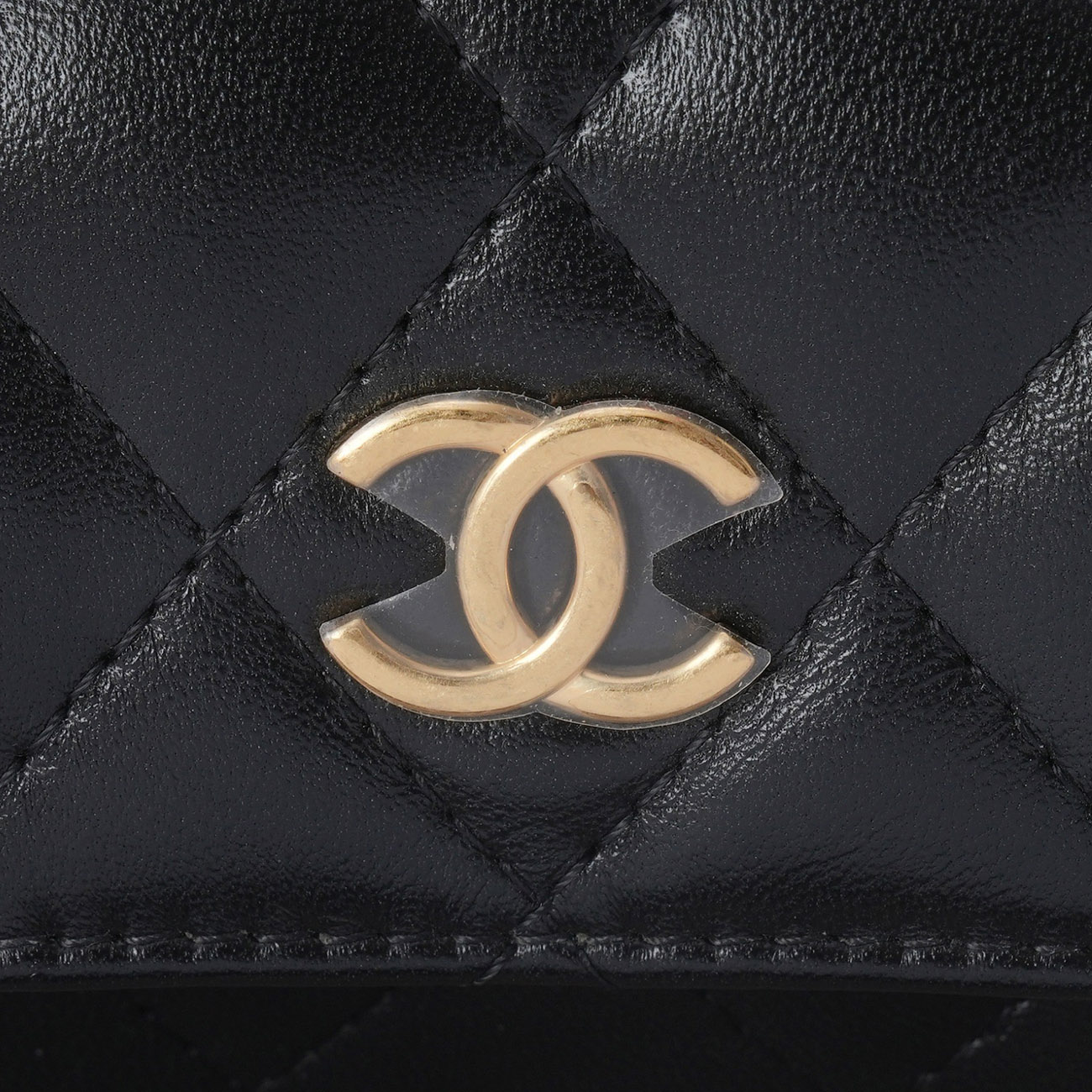 CHANEL(USED)샤넬 시즌 램스킨 체인 벨트백 블랙