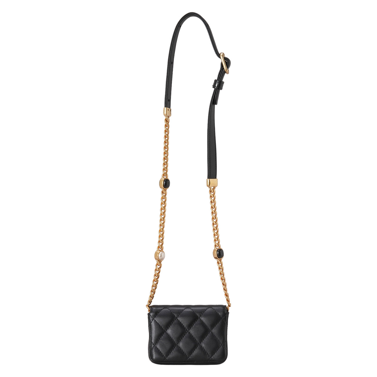 CHANEL(USED)샤넬 시즌 램스킨 체인 벨트백 블랙