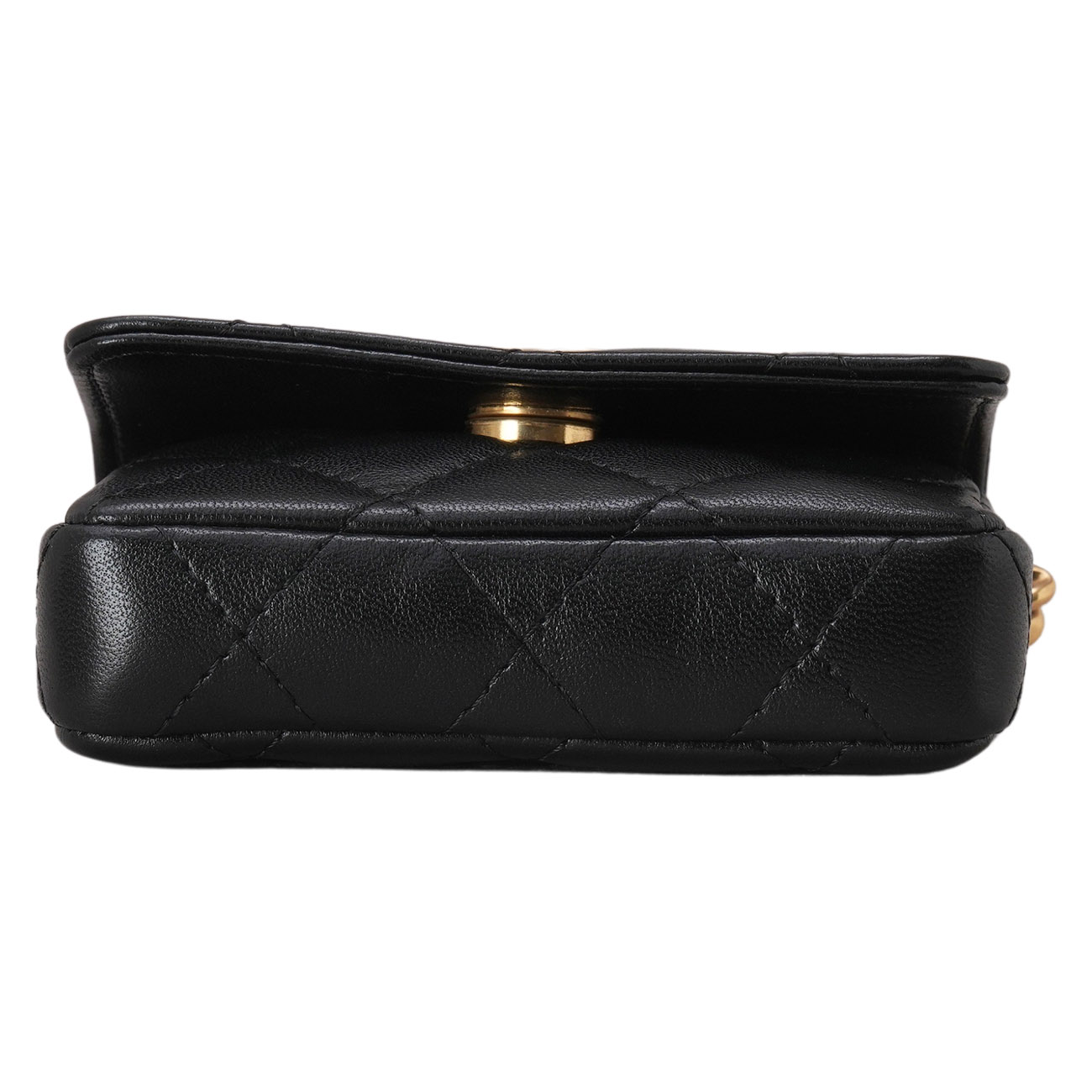 CHANEL(USED)샤넬 시즌 램스킨 체인 벨트백 블랙