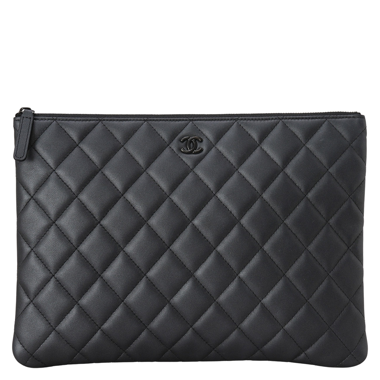 CHANEL(USED)샤넬 A82545 램스킨 클래식 클러치 뉴미듐