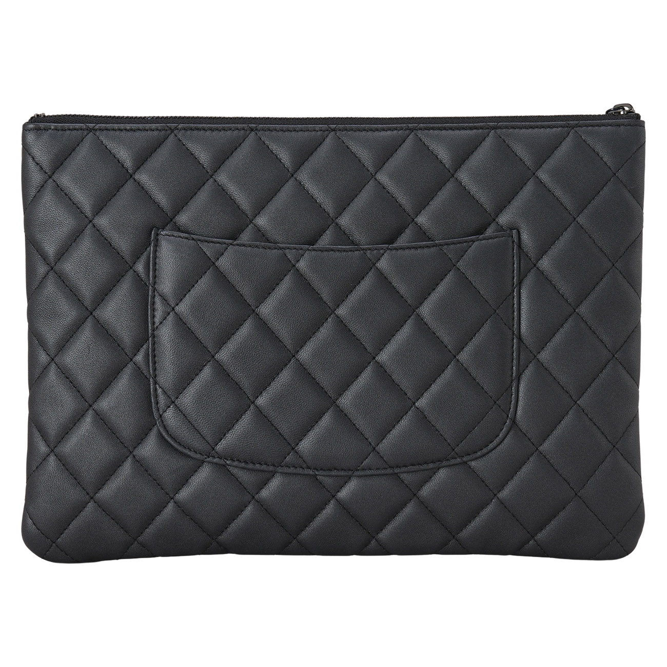 CHANEL(USED)샤넬 A82545 램스킨 클래식 클러치 뉴미듐