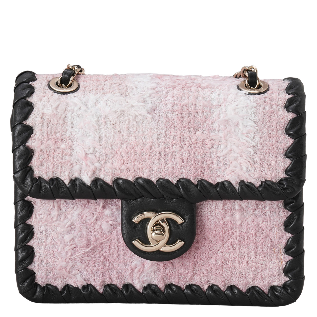 CHANEL(USED)샤넬 시즌 트위드 체인 플랩백