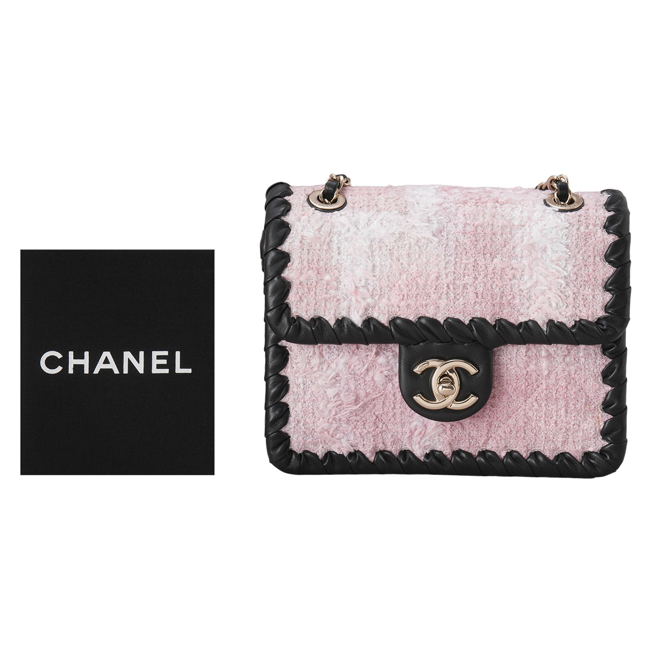 CHANEL(USED)샤넬 시즌 트위드 체인 플랩백