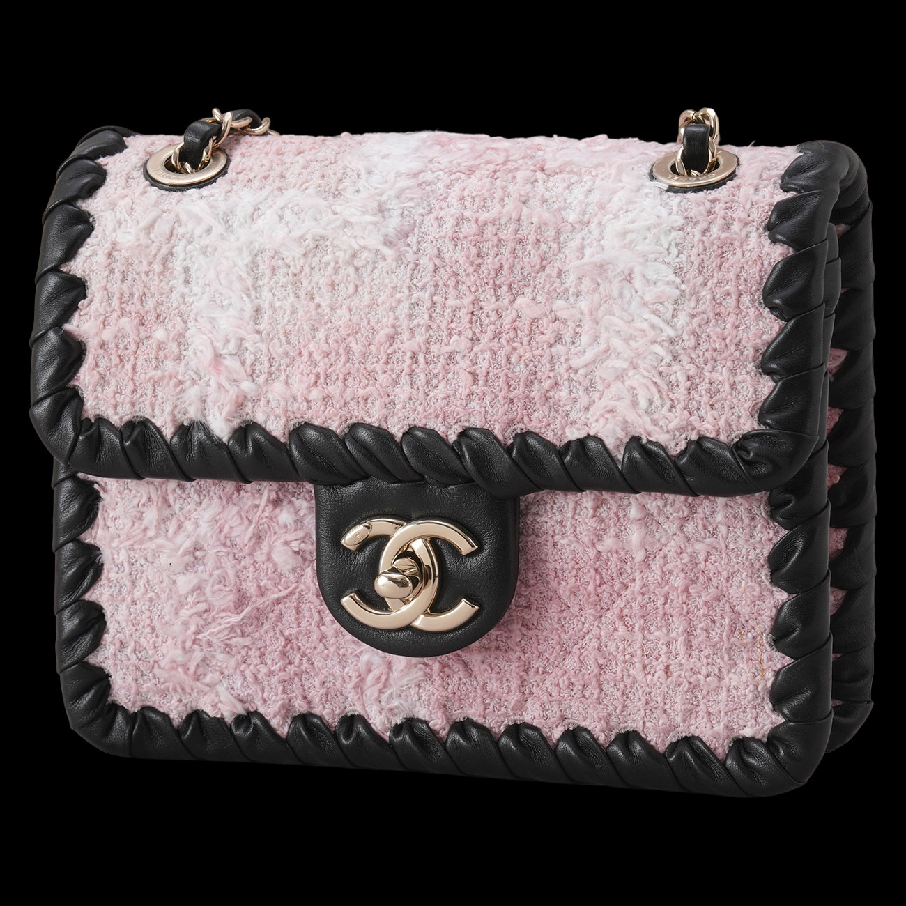 CHANEL(USED)샤넬 시즌 트위드 체인 플랩백