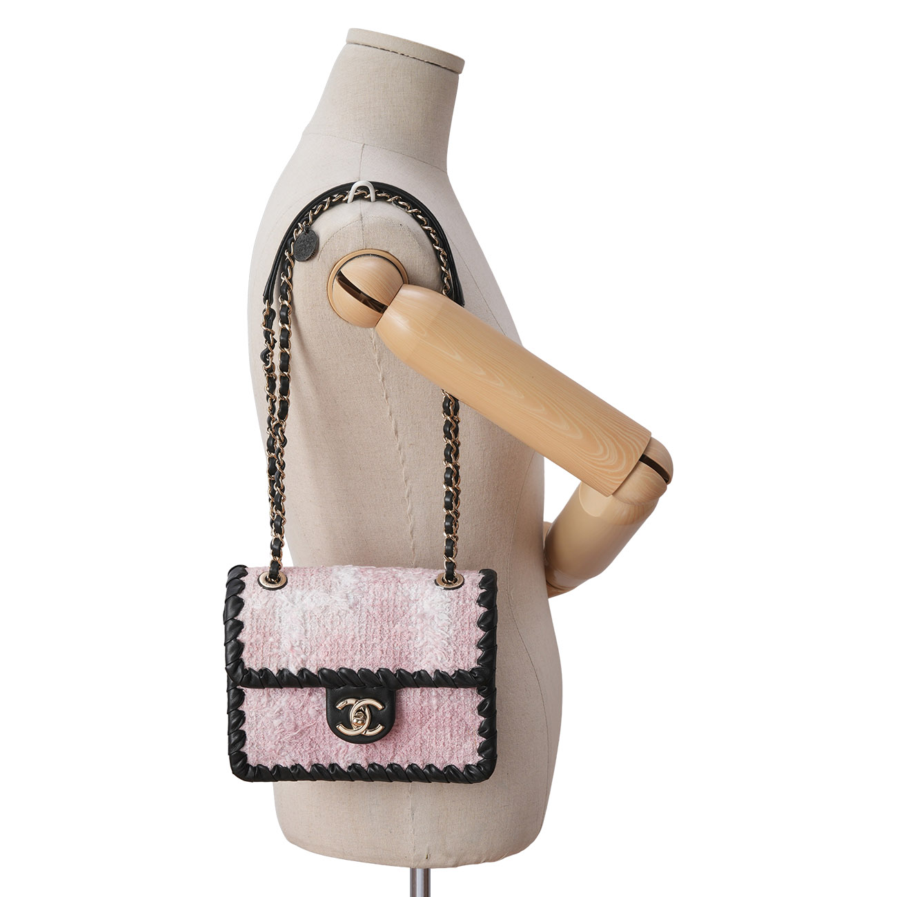 CHANEL(USED)샤넬 시즌 트위드 체인 플랩백