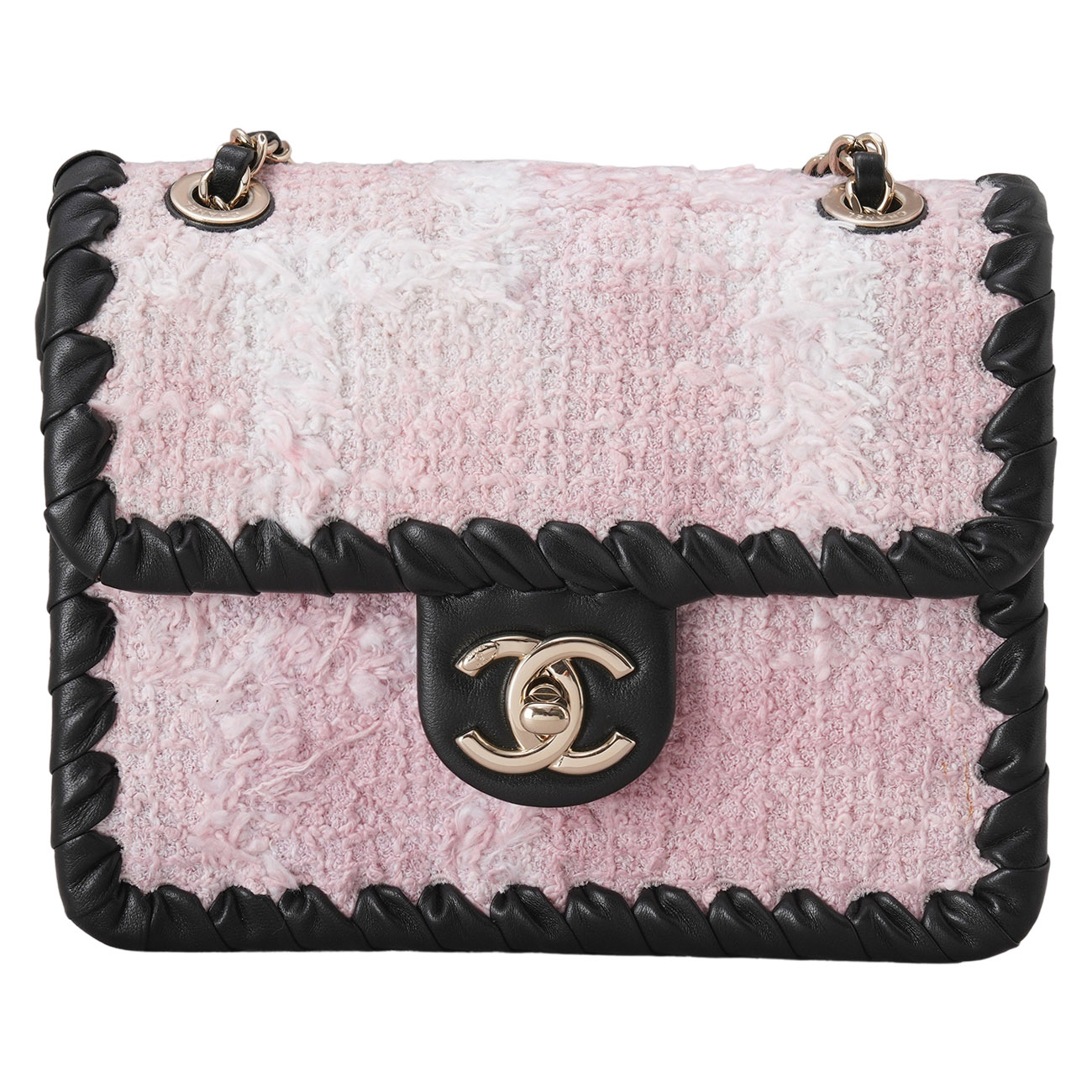 CHANEL(USED)샤넬 시즌 트위드 체인 플랩백
