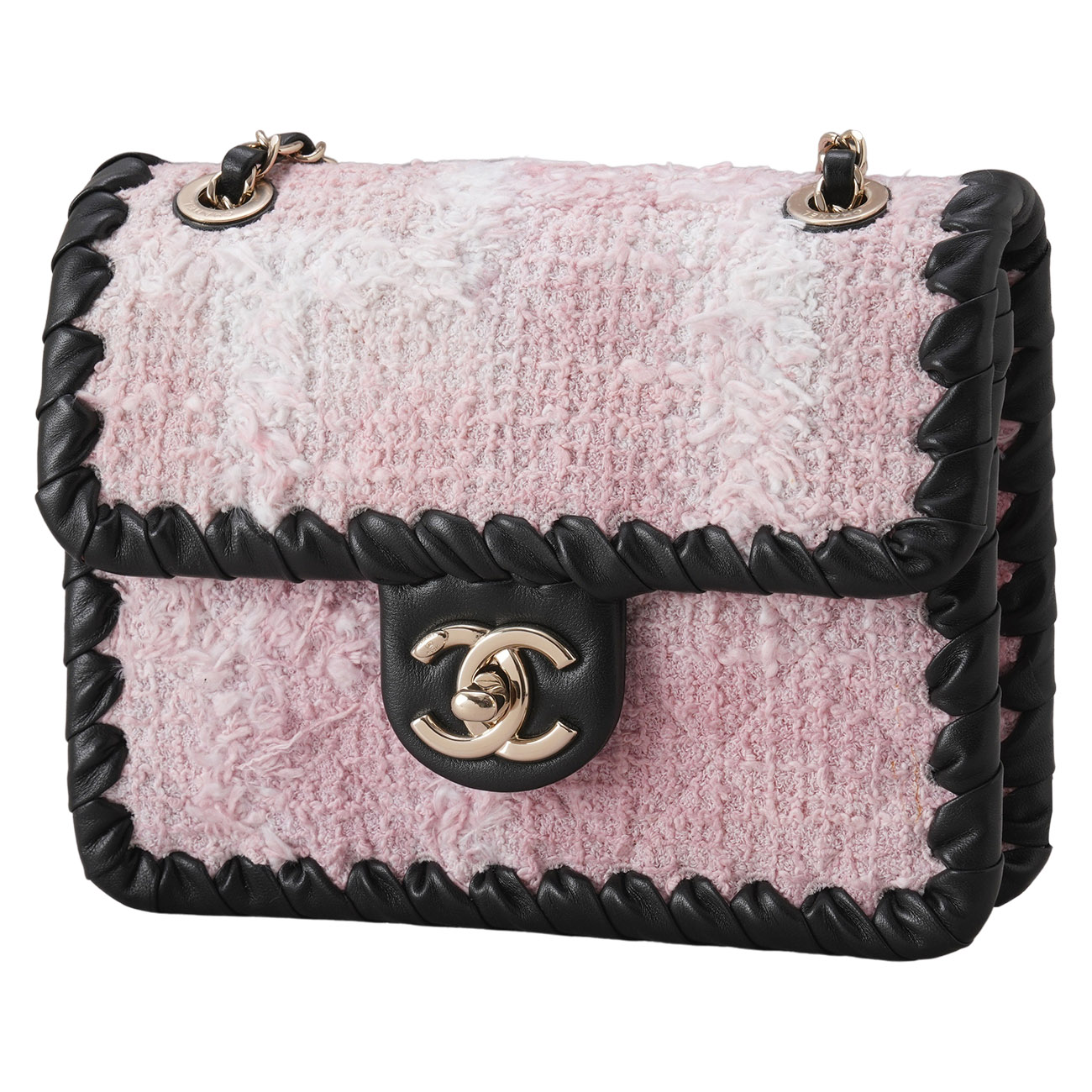 CHANEL(USED)샤넬 시즌 트위드 체인 플랩백