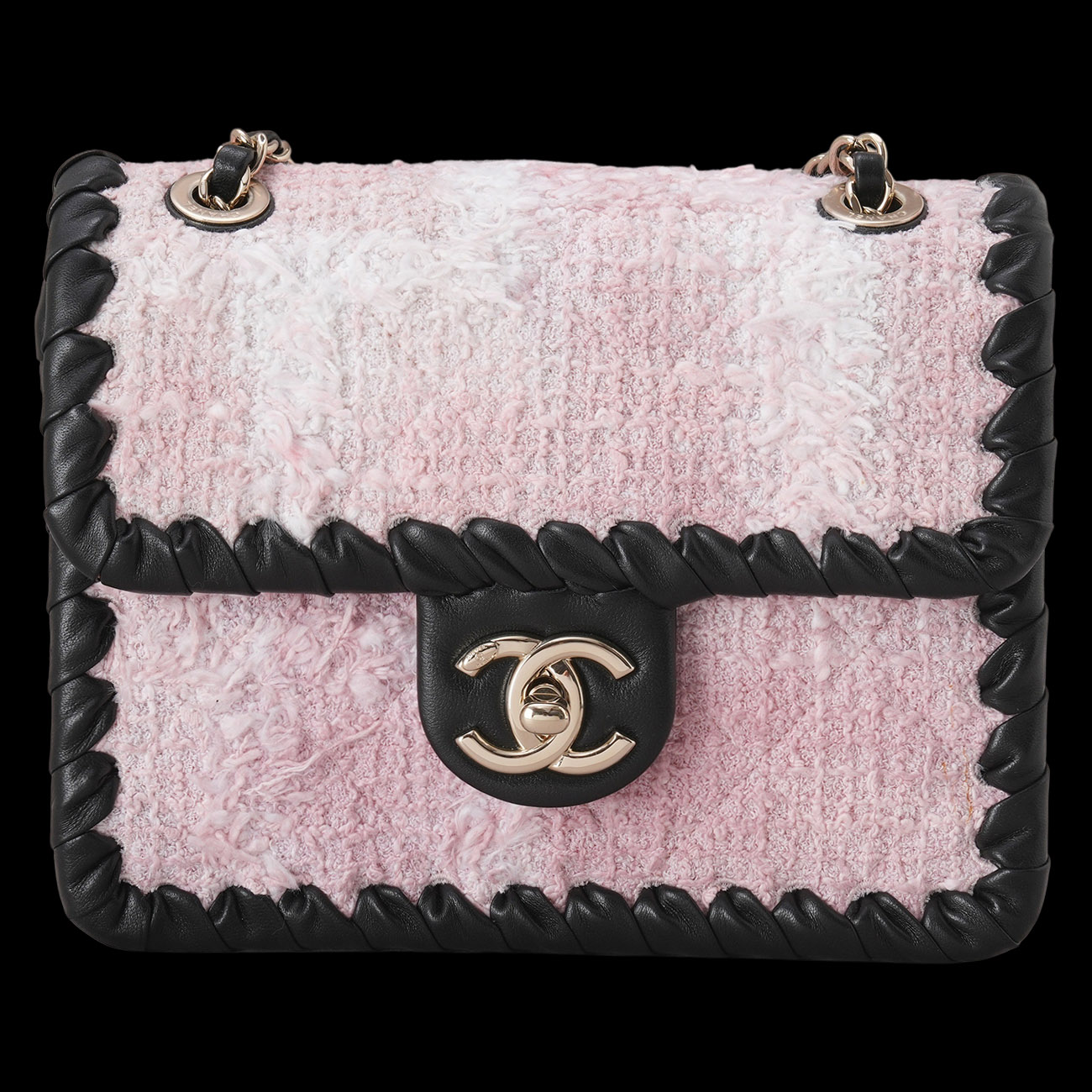 CHANEL(USED)샤넬 시즌 트위드 체인 플랩백