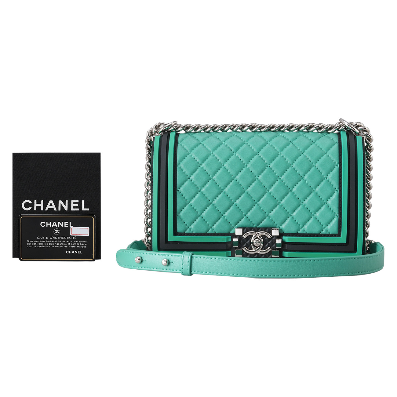 CHANEL(USED)샤넬 시즌 보이샤넬 미듐 플랩백