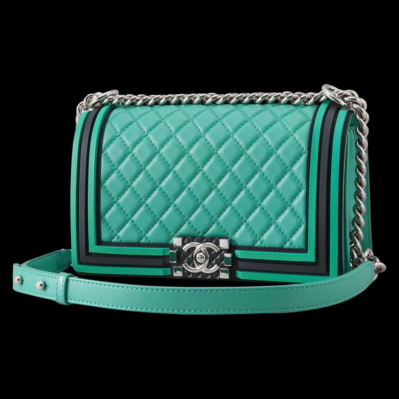 CHANEL(USED)샤넬 시즌 보이샤넬 미듐 플랩백