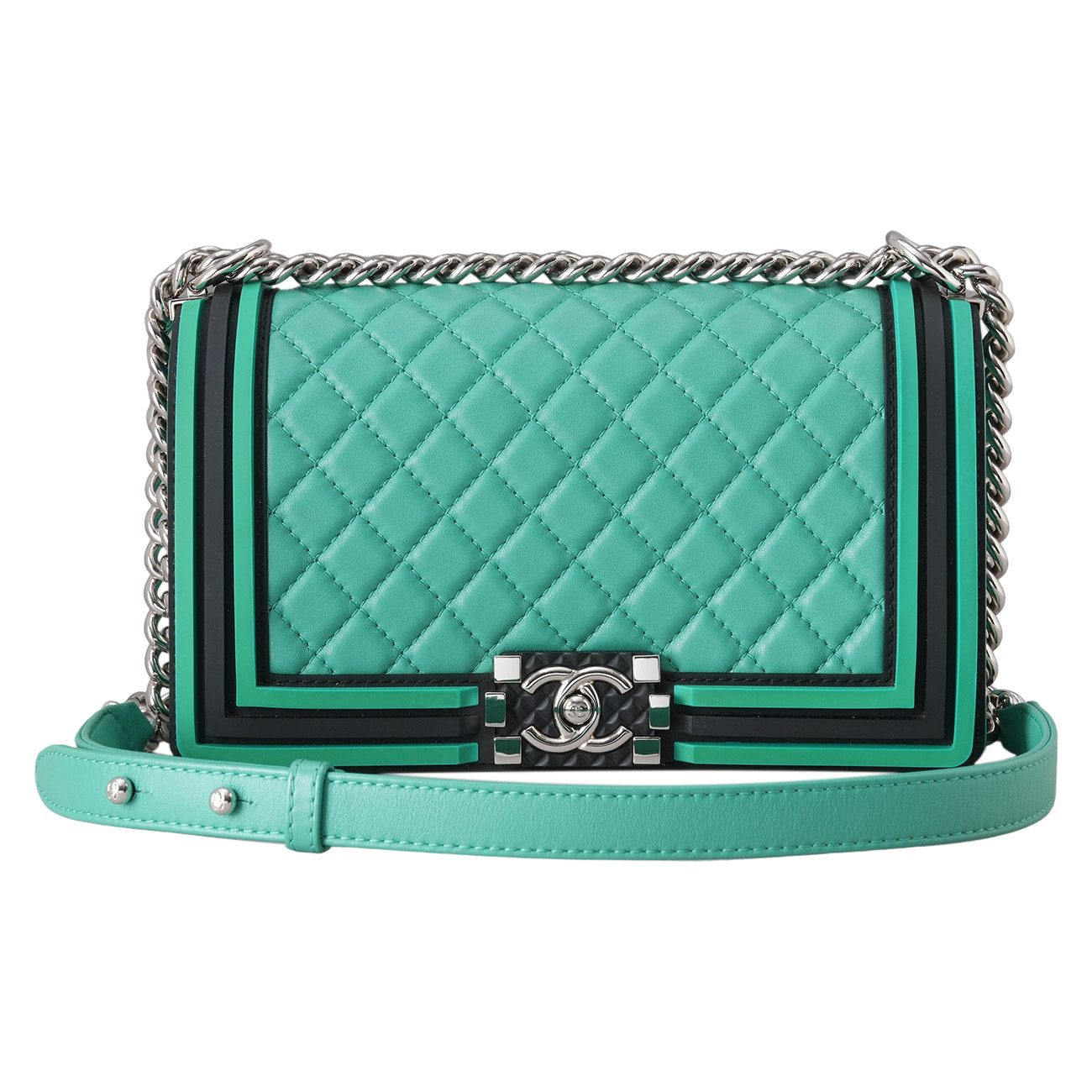 CHANEL(USED)샤넬 시즌 보이샤넬 미듐 플랩백