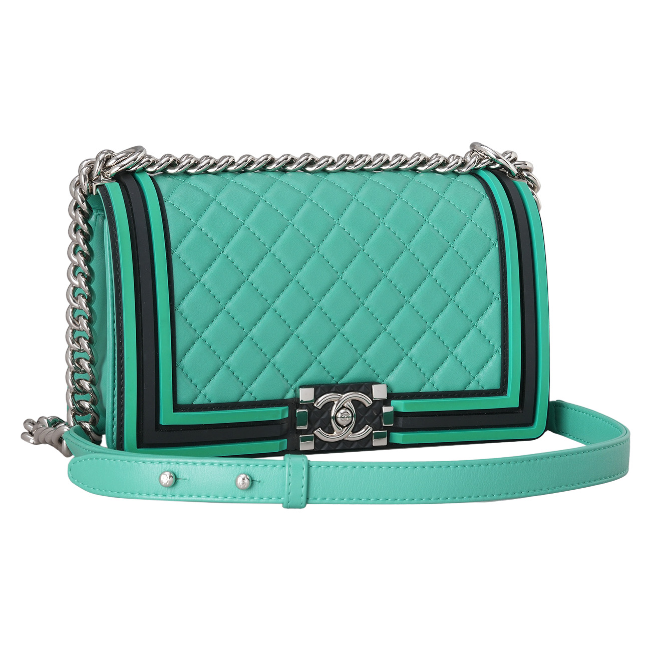 CHANEL(USED)샤넬 시즌 보이샤넬 미듐 플랩백