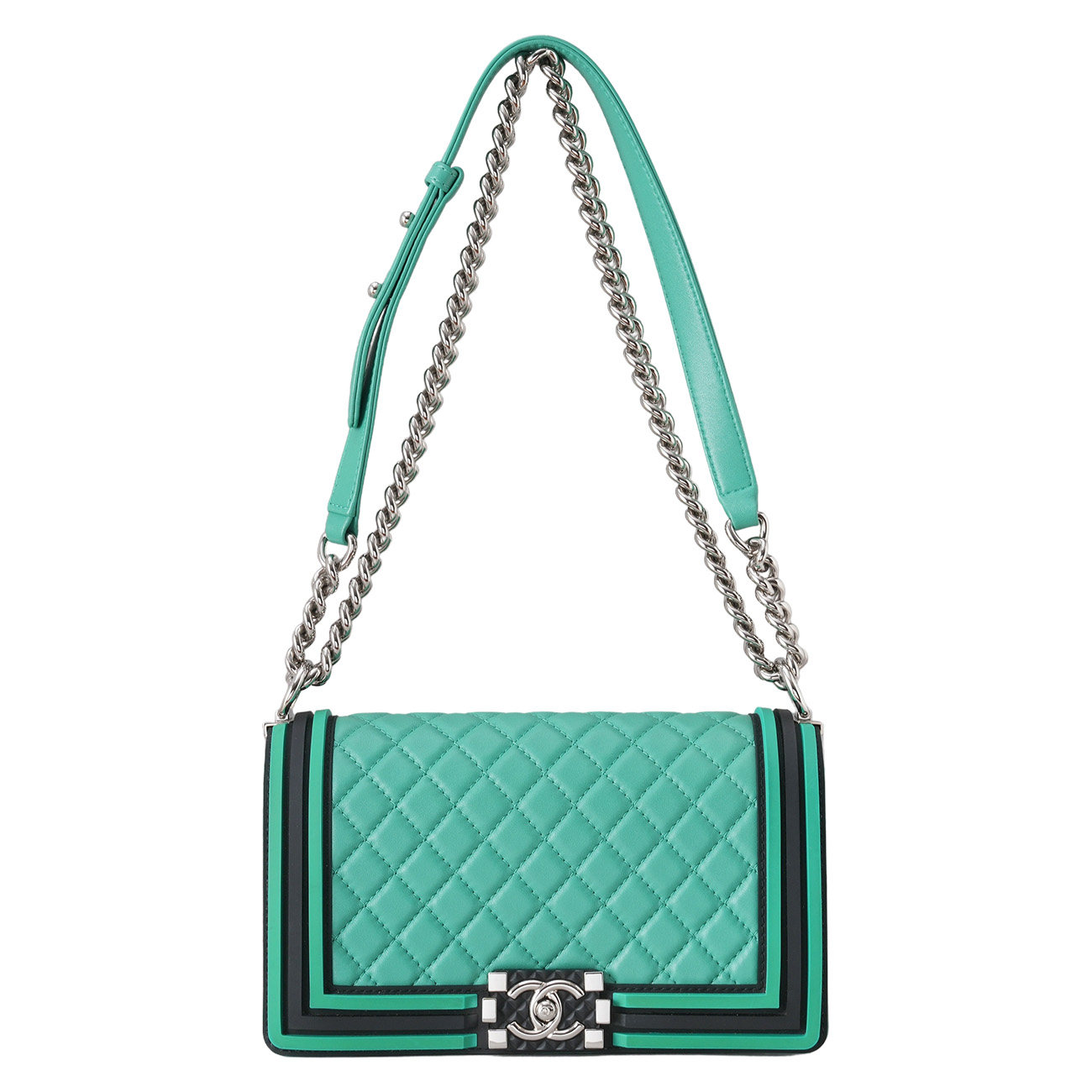 CHANEL(USED)샤넬 시즌 보이샤넬 미듐 플랩백