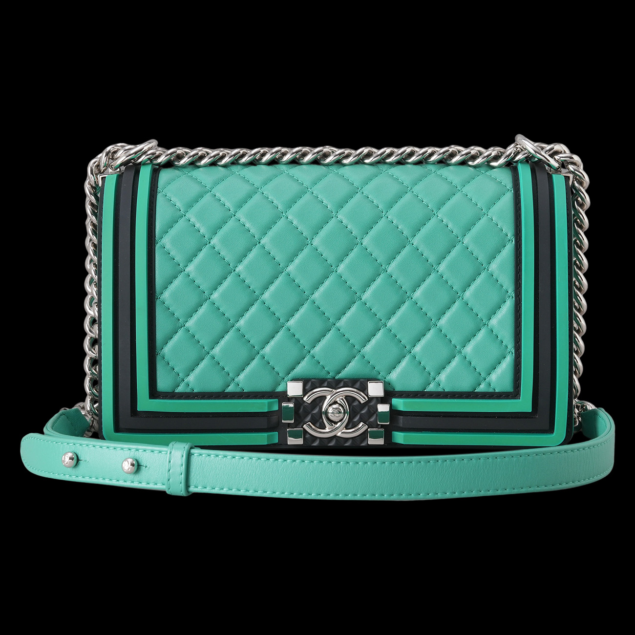 CHANEL(USED)샤넬 시즌 보이샤넬 미듐 플랩백