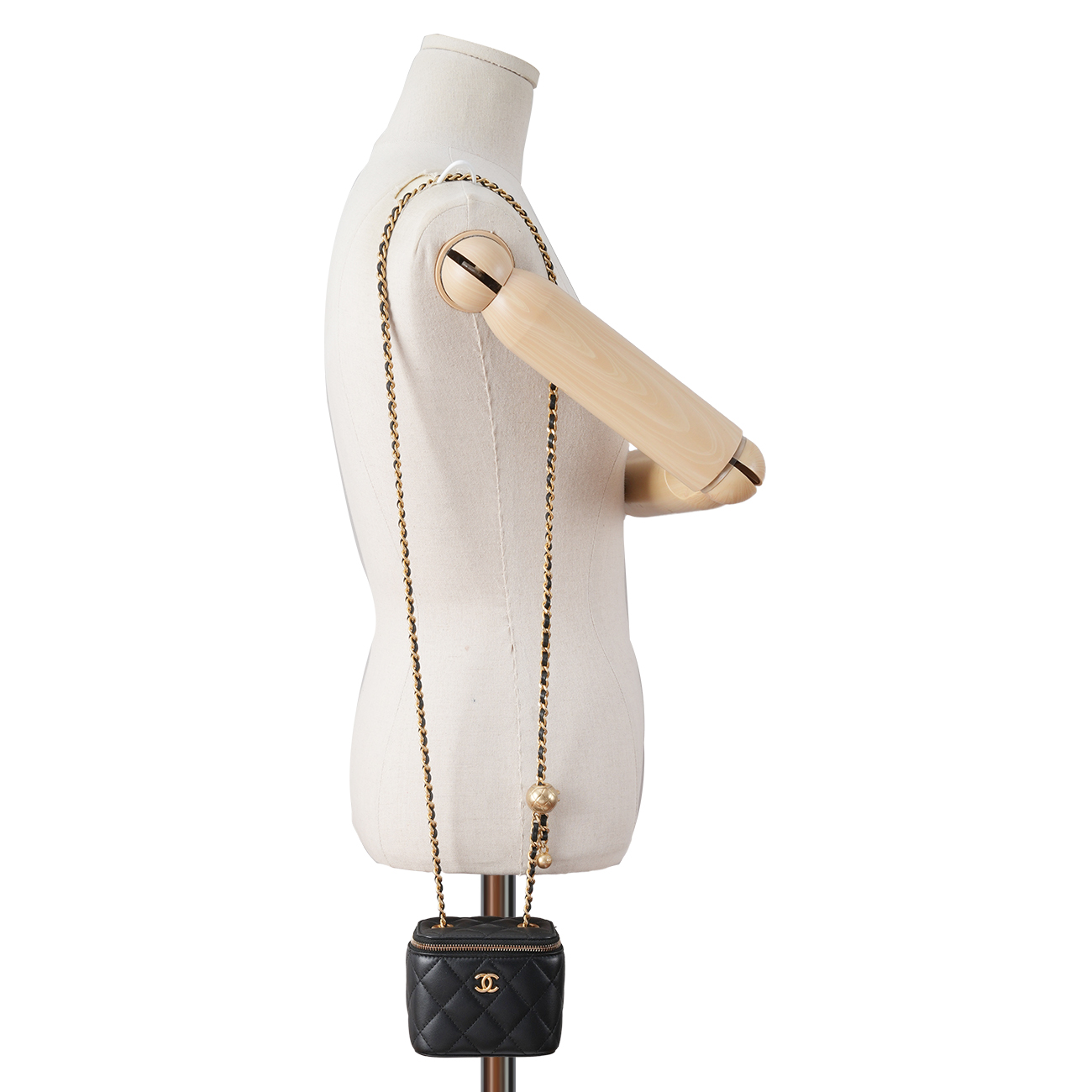 CHANEL(USED)샤넬 램스킨 베니티 골든볼 미니