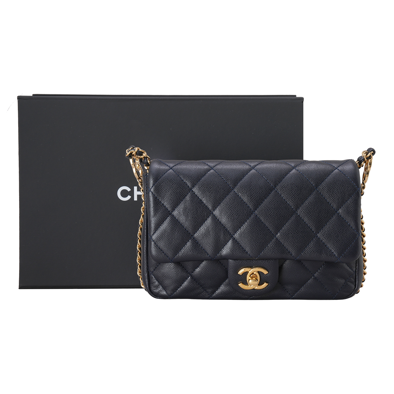 CHANEL(USED)샤넬 AS3757 캐비어 더블체인 미니백