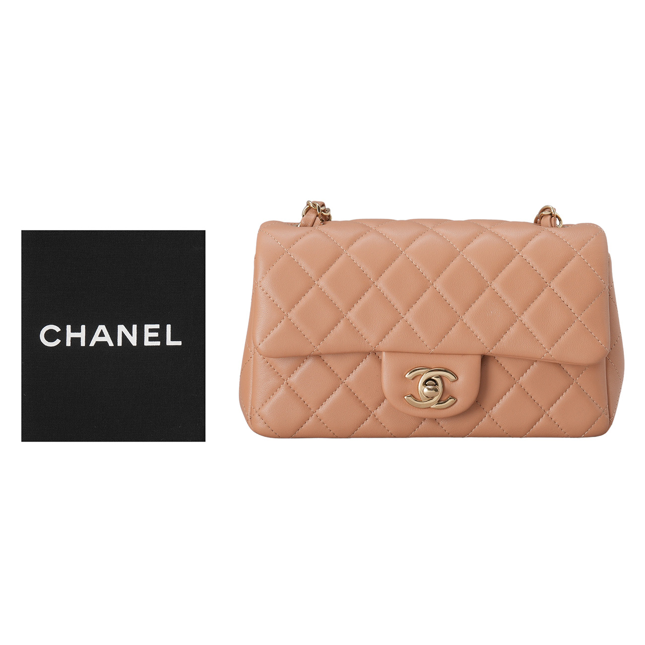 CHANEL(USED)샤넬 램스킨 클래식 뉴미니 크로스백