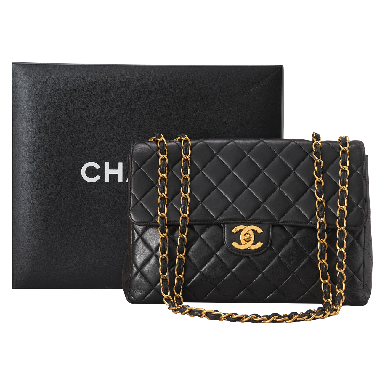 CHANEL(USED)샤넬 램스킨 클래식 점보 원플랩백